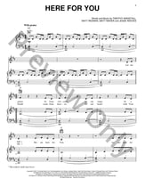 Here For You piano sheet music cover